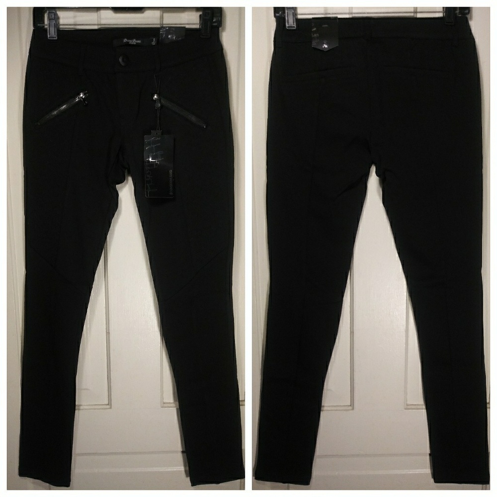 NWT sz. 11 Ponte knit moto leggings skinny pants - Picture 6 of 7